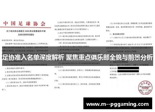 足协准入名单深度解析 聚焦重点俱乐部全貌与前景分析
